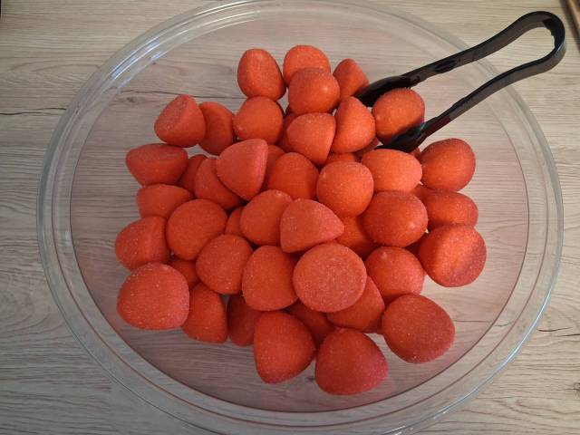 bonbon balle de golf fraise